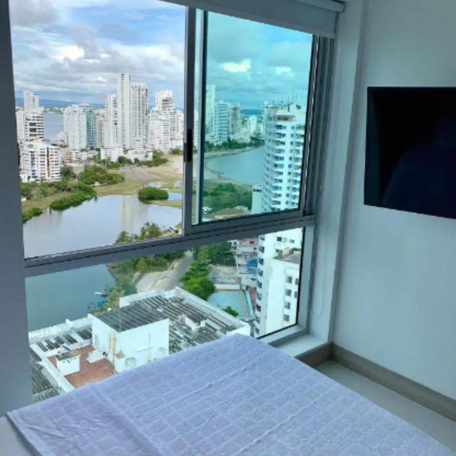 Lägenhet Apartamento Moderno Con Vista Al Mar En Bocagrande Cartagena Colombia