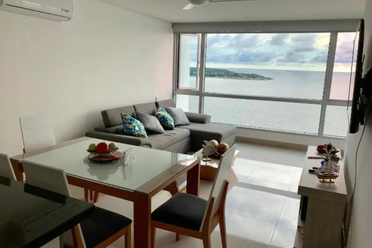 Apartamento Moderno Con Vista Al Mar En Bocagrande Cartagena Lägenhet